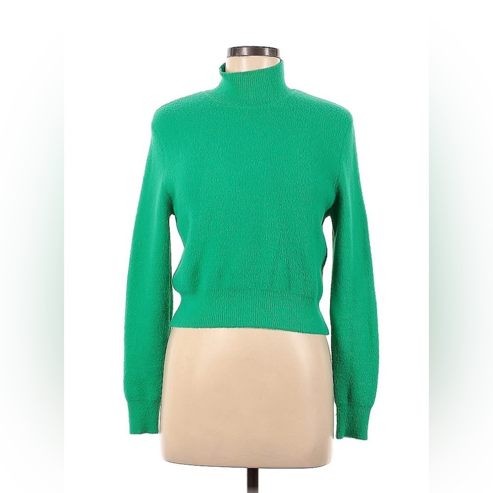 Zara size M Turtleneck Sweater - bright green